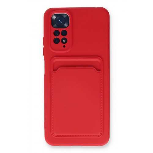 Newface Xiaomi Redmi Note 11 Kılıf Kelvin Kartvizitli Silikon - Kırmızı Newface Xiaomi Redmi Note 11 Kılıf Kelvin Kartvizitli Silikon - Kırmızı