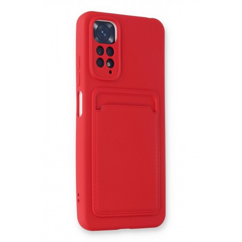 Newface Xiaomi Redmi Note 11 Kılıf Kelvin Kartvizitli Silikon - Kırmızı Newface Xiaomi Redmi Note 11 Kılıf Kelvin Kartvizitli Silikon - Kırmızı