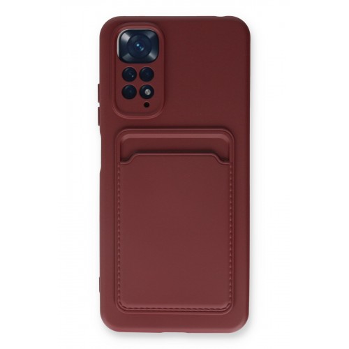 Newface Xiaomi Redmi Note 11 Kılıf Kelvin Kartvizitli Silikon - Bordo Newface Xiaomi Redmi Note 11 Kılıf Kelvin Kartvizitli Silikon - Bordo
