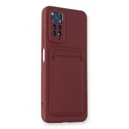 Newface Xiaomi Redmi Note 11 Kılıf Kelvin Kartvizitli Silikon - Bordo Newface Xiaomi Redmi Note 11 Kılıf Kelvin Kartvizitli Silikon - Bordo