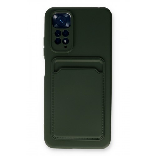 Newface Xiaomi Redmi Note 11 Kılıf Kelvin Kartvizitli Silikon - Koyu Yeşil Newface Xiaomi Redmi Note 11 Kılıf Kelvin Kartvizitli Silikon - Koyu Yeşil