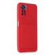 Newface Xiaomi Redmi Note 11S Kılıf Kelvin Kartvizitli Silikon - Kırmızı Newface Xiaomi Redmi Note 11S Kılıf Kelvin Kartvizitli Silikon - Kırmızı