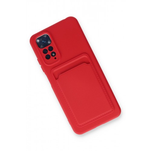 Newface Xiaomi Redmi Note 11S Kılıf Kelvin Kartvizitli Silikon - Kırmızı Newface Xiaomi Redmi Note 11S Kılıf Kelvin Kartvizitli Silikon - Kırmızı