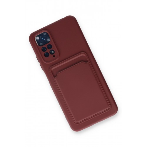 Newface Xiaomi Redmi Note 11S Kılıf Kelvin Kartvizitli Silikon - Bordo Newface Xiaomi Redmi Note 11S Kılıf Kelvin Kartvizitli Silikon - Bordo