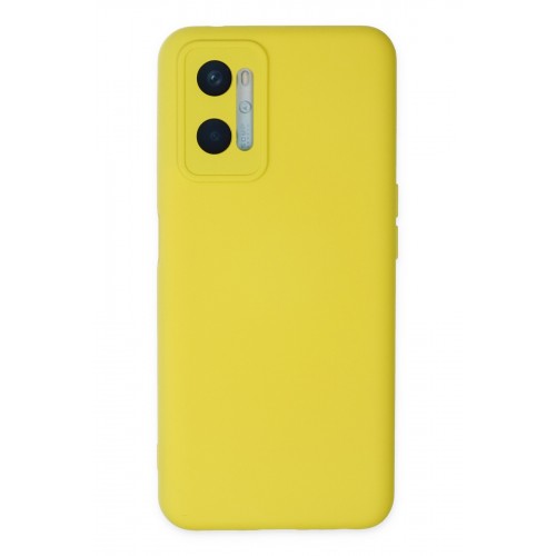 Newface Oppo A96 Kılıf Nano içi Kadife Silikon - Sarı Newface Oppo A96 Kılıf Nano içi Kadife Silikon - Sarı