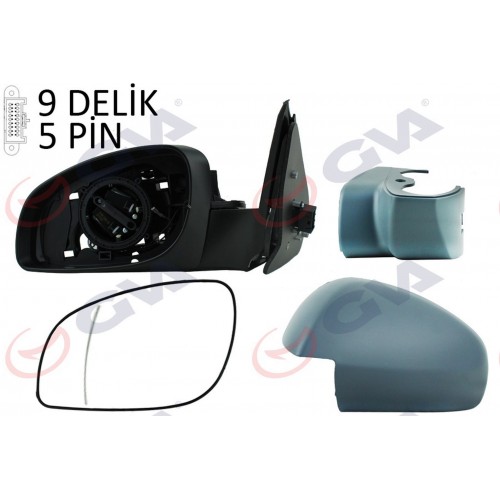 DIŞ DİKİZ AYNASI SOL VECTRA C 03 ELEKTRİKLİ ISITMALI ASTARLI ASFERİK 5 FİŞ VM-966EHPAL DIŞ DİKİZ AYNASI SOL VECTRA C 03 ELEKTRİKLİ ISITMALI ASTARLI ASFERİK 5 FİŞ VM-966EHPAL