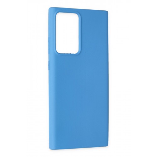 Newface Samsung Galaxy Note 20 Ultra Kılıf Nano içi Kadife Silikon - Mavi Newface Samsung Galaxy Note 20 Ultra Kılıf Nano içi Kadife Silikon - Mavi