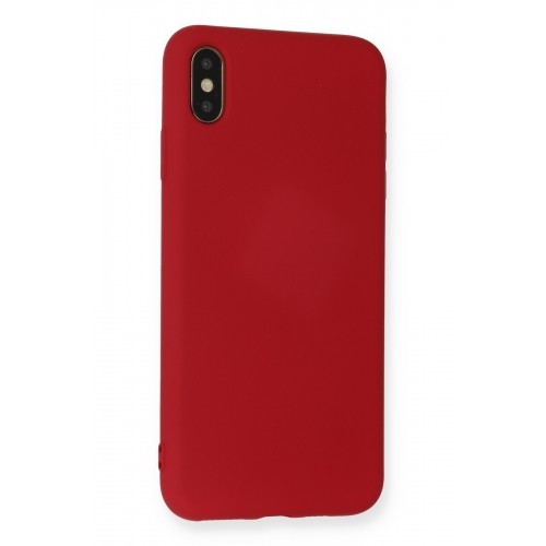 Newface iPhone X Kılıf Nano içi Kadife Silikon - Kırmızı Newface iPhone X Kılıf Nano içi Kadife Silikon - Kırmızı