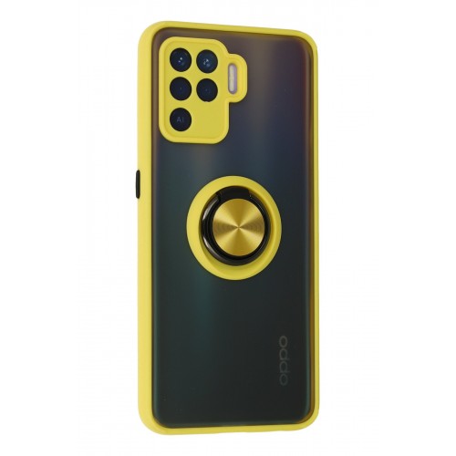 Newface Oppo Reno 5 Lite Kılıf Montreal Yüzüklü Silikon Kapak - Sarı Newface Oppo Reno 5 Lite Kılıf Montreal Yüzüklü Silikon Kapak - Sarı
