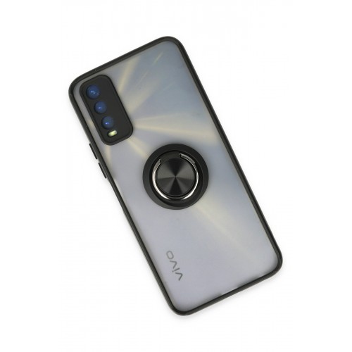 Newface Vivo Y11S Kılıf Montreal Yüzüklü Silikon Kapak - Siyah Newface Vivo Y11S Kılıf Montreal Yüzüklü Silikon Kapak - Siyah