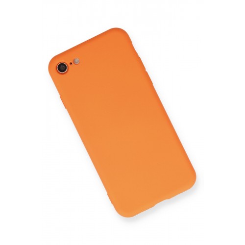 Newface iPhone 7 Kılıf Nano içi Kadife Silikon - Turuncu Newface iPhone 7 Kılıf Nano içi Kadife Silikon - Turuncu