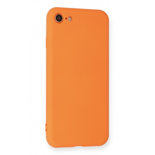 Newface iPhone 7 Kılıf Nano içi Kadife Silikon - Turuncu Newface iPhone 7 Kılıf Nano içi Kadife Silikon - Turuncu