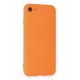 Newface iPhone 7 Kılıf Nano içi Kadife Silikon - Turuncu Newface iPhone 7 Kılıf Nano içi Kadife Silikon - Turuncu