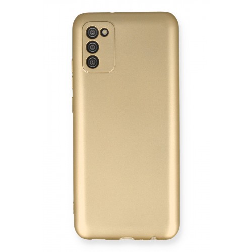 Newface Samsung Galaxy A02S Kılıf Premium Rubber Silikon - Gold Newface Samsung Galaxy A02S Kılıf Premium Rubber Silikon - Gold