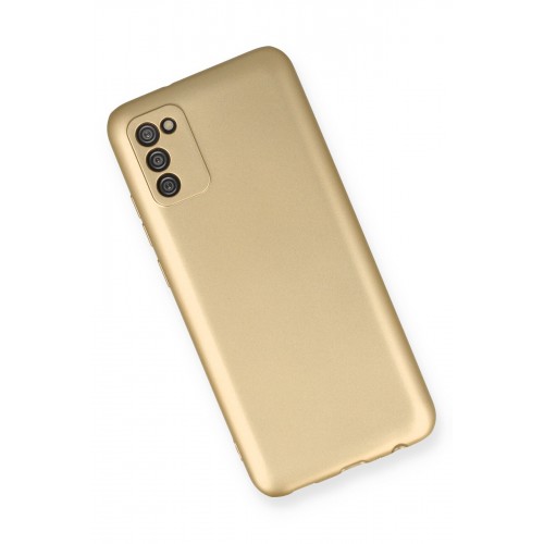 Newface Samsung Galaxy A02S Kılıf Premium Rubber Silikon - Gold Newface Samsung Galaxy A02S Kılıf Premium Rubber Silikon - Gold