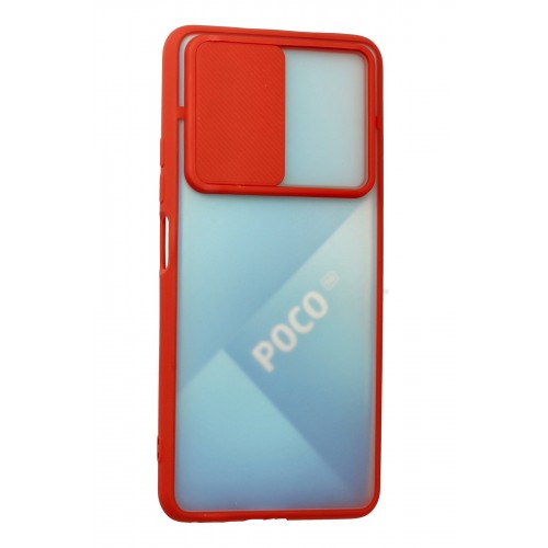Newface Xiaomi Redmi K40 Kılıf Palm Buzlu Kamera Sürgülü Silikon - Kırmızı Newface Xiaomi Redmi K40 Kılıf Palm Buzlu Kamera Sürgülü Silikon - Kırmızı
