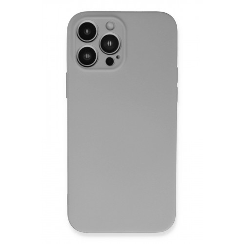 Newface iPhone 13 Pro Kılıf Nano içi Kadife Silikon - Açık Gri Newface iPhone 13 Pro Kılıf Nano içi Kadife Silikon - Açık Gri