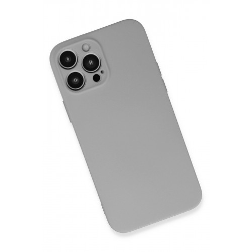 Newface iPhone 13 Pro Kılıf Nano içi Kadife Silikon - Açık Gri Newface iPhone 13 Pro Kılıf Nano içi Kadife Silikon - Açık Gri