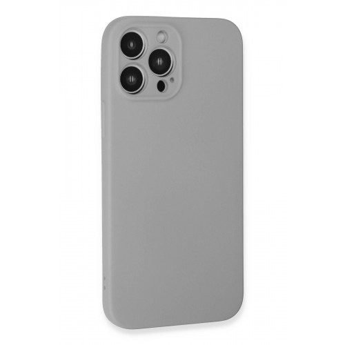 Newface iPhone 13 Pro Kılıf Nano içi Kadife Silikon - Açık Gri Newface iPhone 13 Pro Kılıf Nano içi Kadife Silikon - Açık Gri
