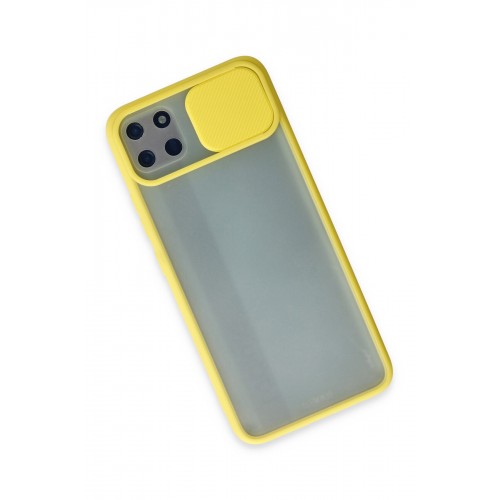 Newface Realme C11 Kılıf Palm Buzlu Kamera Sürgülü Silikon - Sarı Newface Realme C11 Kılıf Palm Buzlu Kamera Sürgülü Silikon - Sarı