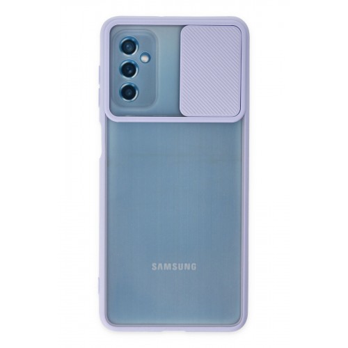 Newface Samsung Galaxy M52 5G Kılıf Palm Buzlu Kamera Sürgülü Silikon - Lila Newface Samsung Galaxy M52 5G Kılıf Palm Buzlu Kamera Sürgülü Silikon - Lila