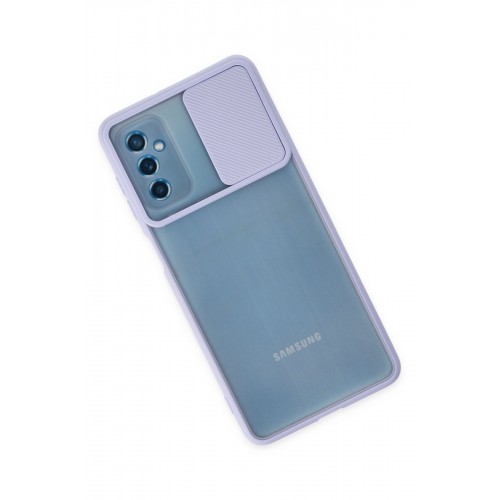 Newface Samsung Galaxy M52 5G Kılıf Palm Buzlu Kamera Sürgülü Silikon - Lila Newface Samsung Galaxy M52 5G Kılıf Palm Buzlu Kamera Sürgülü Silikon - Lila