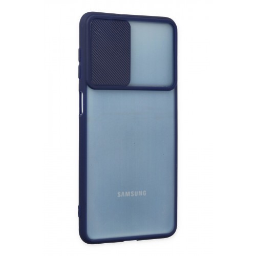 Newface Samsung Galaxy M52 5G Kılıf Palm Buzlu Kamera Sürgülü Silikon - Lacivert Newface Samsung Galaxy M52 5G Kılıf Palm Buzlu Kamera Sürgülü Silikon - Lacivert