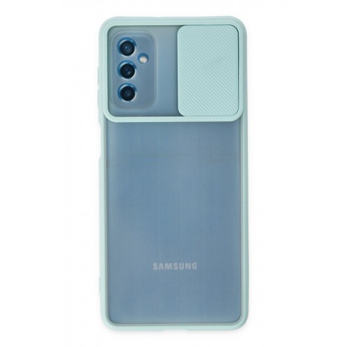 Newface Samsung Galaxy M52 5G Kılıf Palm Buzlu Kamera Sürgülü Silikon - Turkuaz Newface Samsung Galaxy M52 5G Kılıf Palm Buzlu Kamera Sürgülü Silikon - Turkuaz