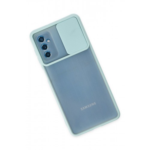 Newface Samsung Galaxy M52 5G Kılıf Palm Buzlu Kamera Sürgülü Silikon - Turkuaz Newface Samsung Galaxy M52 5G Kılıf Palm Buzlu Kamera Sürgülü Silikon - Turkuaz