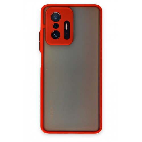 Newface Xiaomi Mi 11T Pro Kılıf Montreal Silikon Kapak - Kırmızı