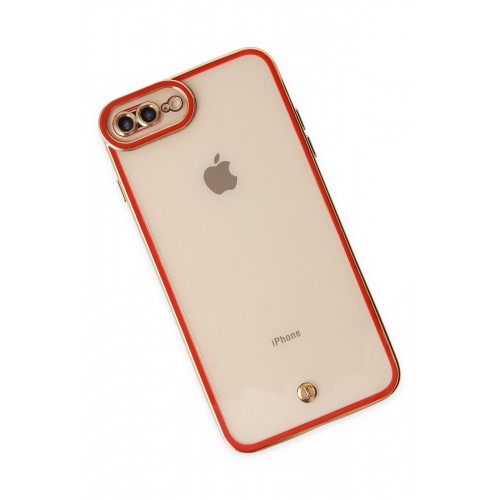 Newface iPhone 7 Plus Kılıf Liva Lens Silikon - Kırmızı Newface iPhone 7 Plus Kılıf Liva Lens Silikon - Kırmızı