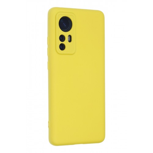 Newface Xiaomi Mi 12 Kılıf Nano içi Kadife Silikon - Sarı Newface Xiaomi Mi 12 Kılıf Nano içi Kadife Silikon - Sarı