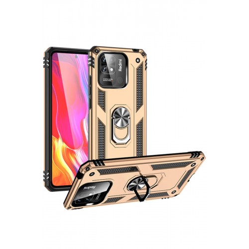 Newface Xiaomi Redmi 10C Kılıf Sofya Yüzüklü Silikon Kapak - Gold Newface Xiaomi Redmi 10C Kılıf Sofya Yüzüklü Silikon Kapak - Gold