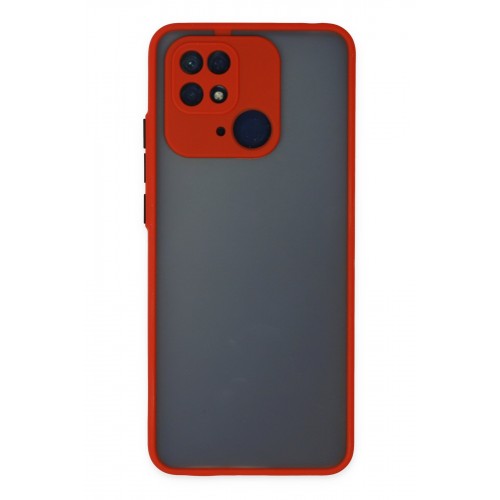 Newface Xiaomi Redmi 10C Kılıf Montreal Silikon Kapak - Kırmızı