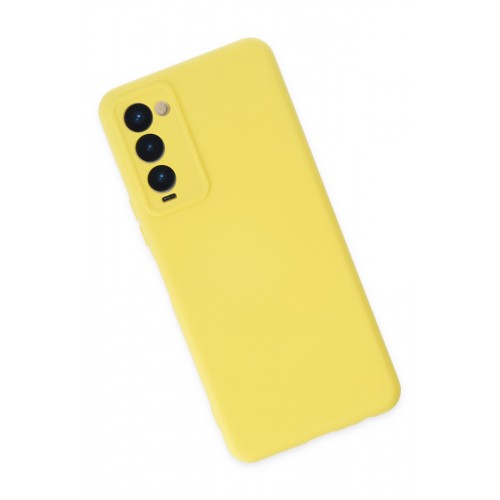 Newface Tecno Camon 18 Kılıf Nano içi Kadife Silikon - Sarı Newface Tecno Camon 18 Kılıf Nano içi Kadife Silikon - Sarı