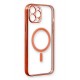 Newface iPhone 12 Pro Max Kılıf Magneticsafe Lazer Silikon - Kırmızı