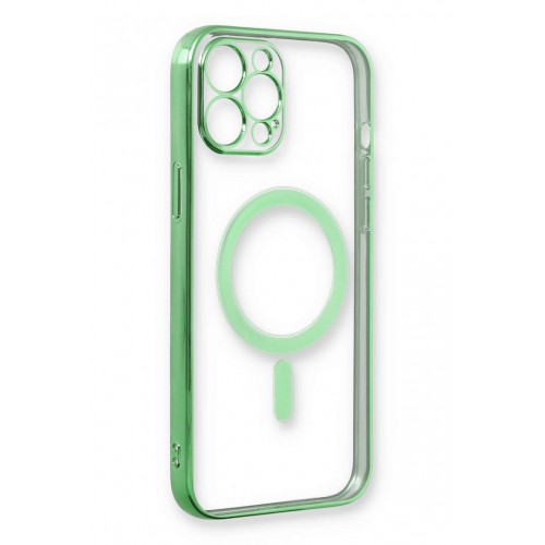 Newface iPhone 12 Pro Max Kılıf Magneticsafe Lazer Silikon - Haki Yeşil Newface iPhone 12 Pro Max Kılıf Magneticsafe Lazer Silikon - Haki Yeşil