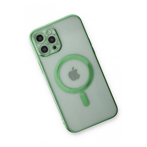 Newface iPhone 12 Pro Max Kılıf Magneticsafe Lazer Silikon - Haki Yeşil Newface iPhone 12 Pro Max Kılıf Magneticsafe Lazer Silikon - Haki Yeşil