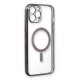 Newface iPhone 12 Pro Kılıf Magneticsafe Lazer Silikon - Siyah