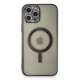 Newface iPhone 12 Pro Kılıf Magneticsafe Lazer Silikon - Siyah