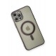 Newface iPhone 12 Pro Kılıf Magneticsafe Lazer Silikon - Siyah