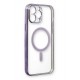 Newface iPhone 13 Pro Max Kılıf Magneticsafe Lazer Silikon - Mor