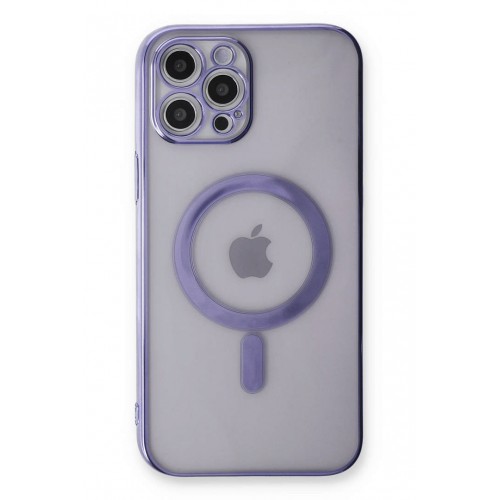 Newface iPhone 12 Pro Kılıf Magneticsafe Lazer Silikon - Mor Newface iPhone 12 Pro Kılıf Magneticsafe Lazer Silikon - Mor
