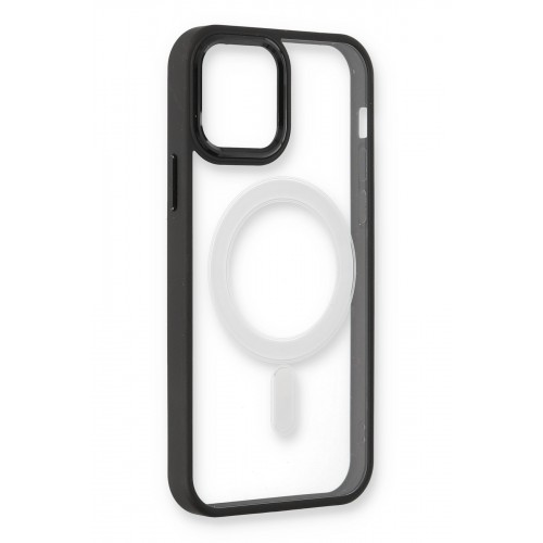 Newface iPhone 12 Pro Max Kılıf Room Magneticsafe Silikon - Siyah Newface iPhone 12 Pro Max Kılıf Room Magneticsafe Silikon - Siyah