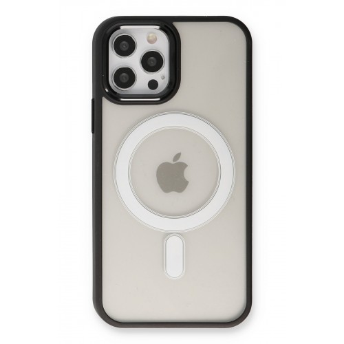 Newface iPhone 12 Pro Max Kılıf Room Magneticsafe Silikon - Siyah Newface iPhone 12 Pro Max Kılıf Room Magneticsafe Silikon - Siyah