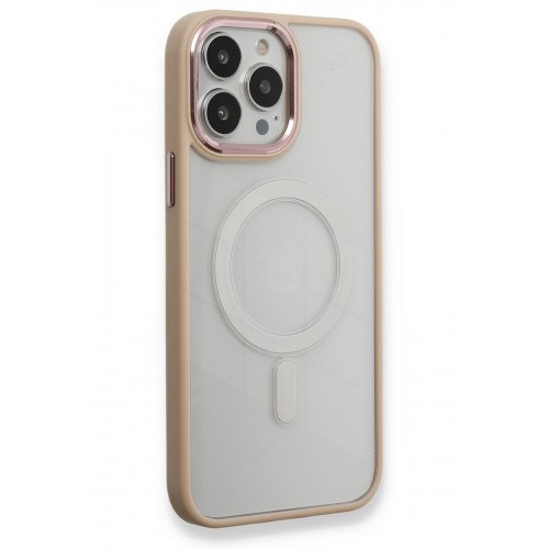 Newface iPhone 13 Pro Max Kılıf Room Magneticsafe Silikon - Pudra Newface iPhone 13 Pro Max Kılıf Room Magneticsafe Silikon - Pudra