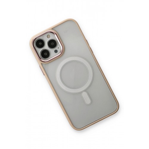 Newface iPhone 13 Pro Max Kılıf Room Magneticsafe Silikon - Pudra Newface iPhone 13 Pro Max Kılıf Room Magneticsafe Silikon - Pudra