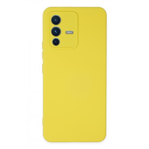 Newface Vivo V23 5G Kılıf Nano içi Kadife Silikon - Sarı Newface Vivo V23 5G Kılıf Nano içi Kadife Silikon - Sarı