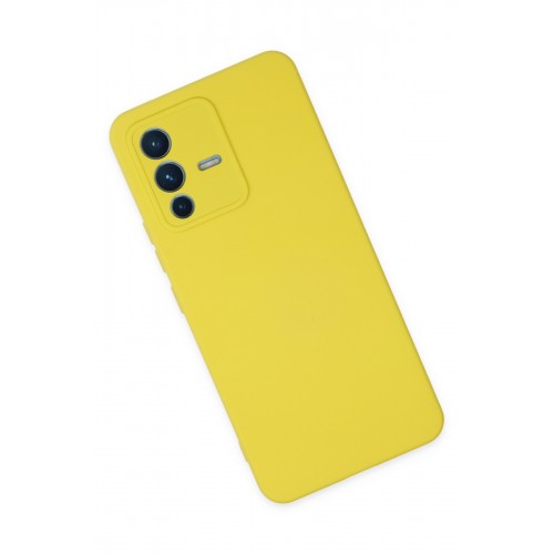 Newface Vivo V23 5G Kılıf Nano içi Kadife Silikon - Sarı Newface Vivo V23 5G Kılıf Nano içi Kadife Silikon - Sarı