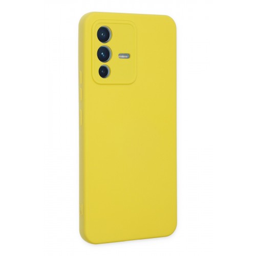 Newface Vivo V23 5G Kılıf Nano içi Kadife Silikon - Sarı Newface Vivo V23 5G Kılıf Nano içi Kadife Silikon - Sarı